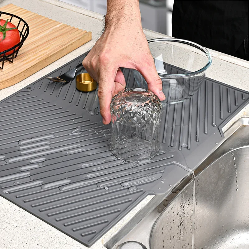 Silicone Dish Draining Mat, Po - Silicone Tap Washer 评论和价格