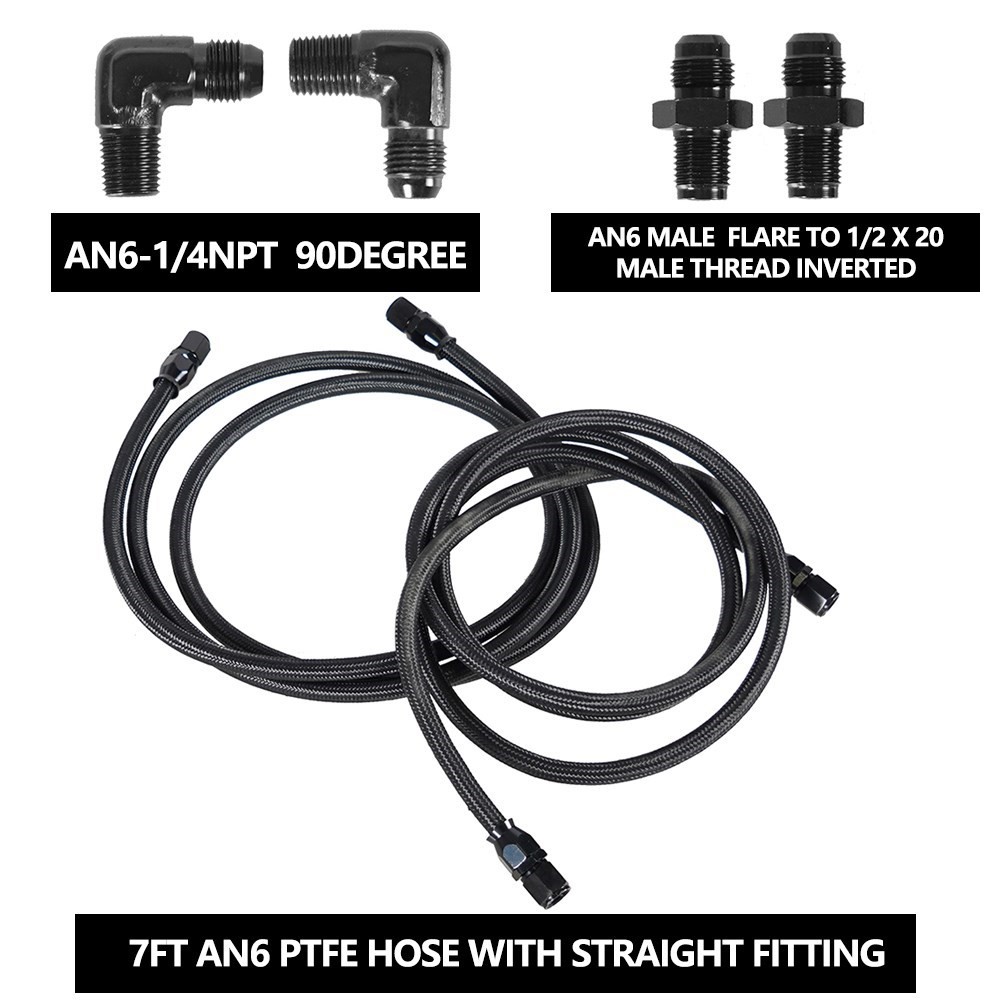 2 X 7Ft AN6 Flexible PTFE Tran - Flexible Hose Braided 评论和价格
