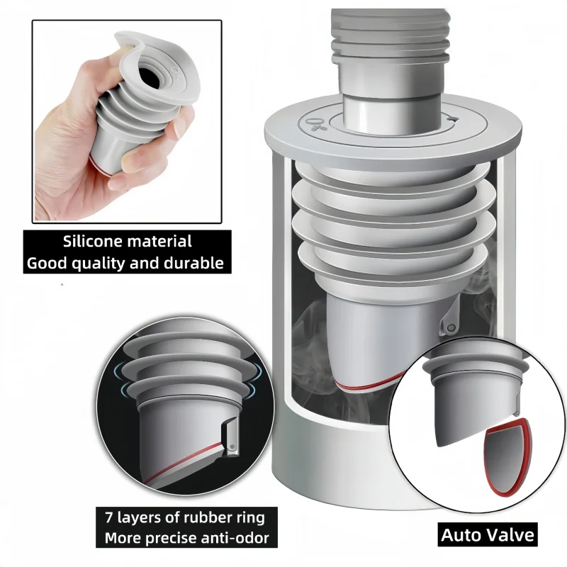 Silicone Sink Stopper Sewer Pi - Drain Pipe Clip 评论和价格