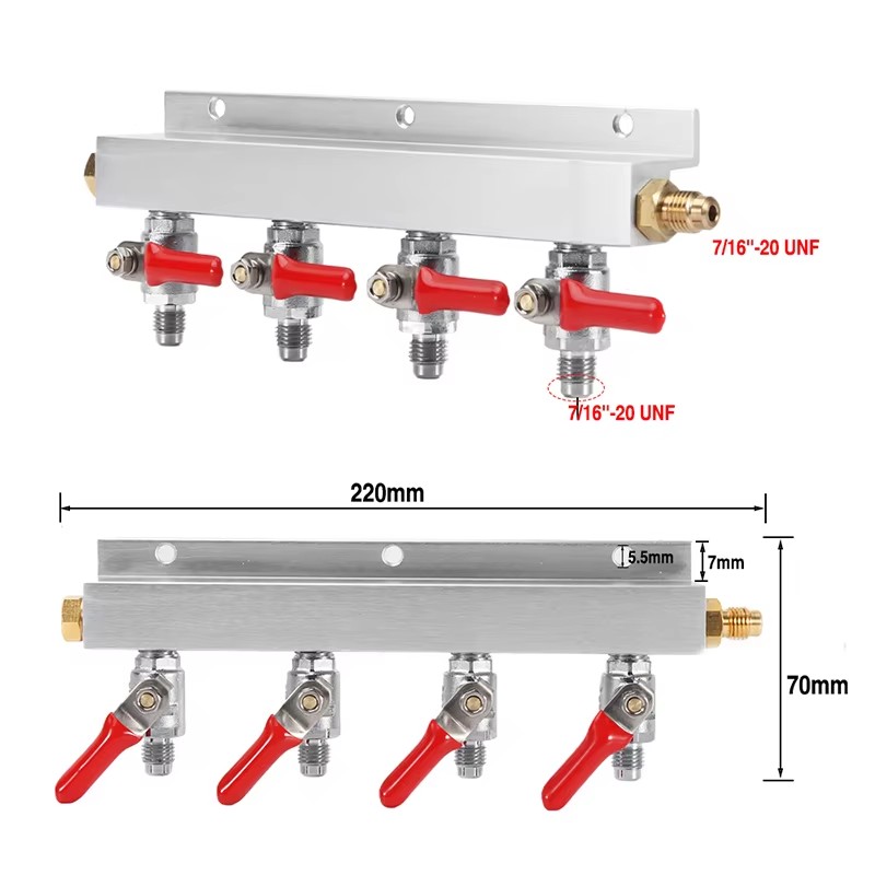 IMAICTUU 4 Way Gas Manifold Co - Push Fit Connector 评论和价格