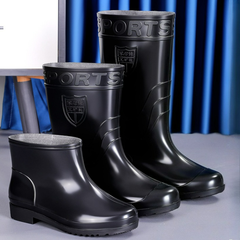 Men's Rain Boots Work High-Tub - Pipe Bending Spring 评论和价格
