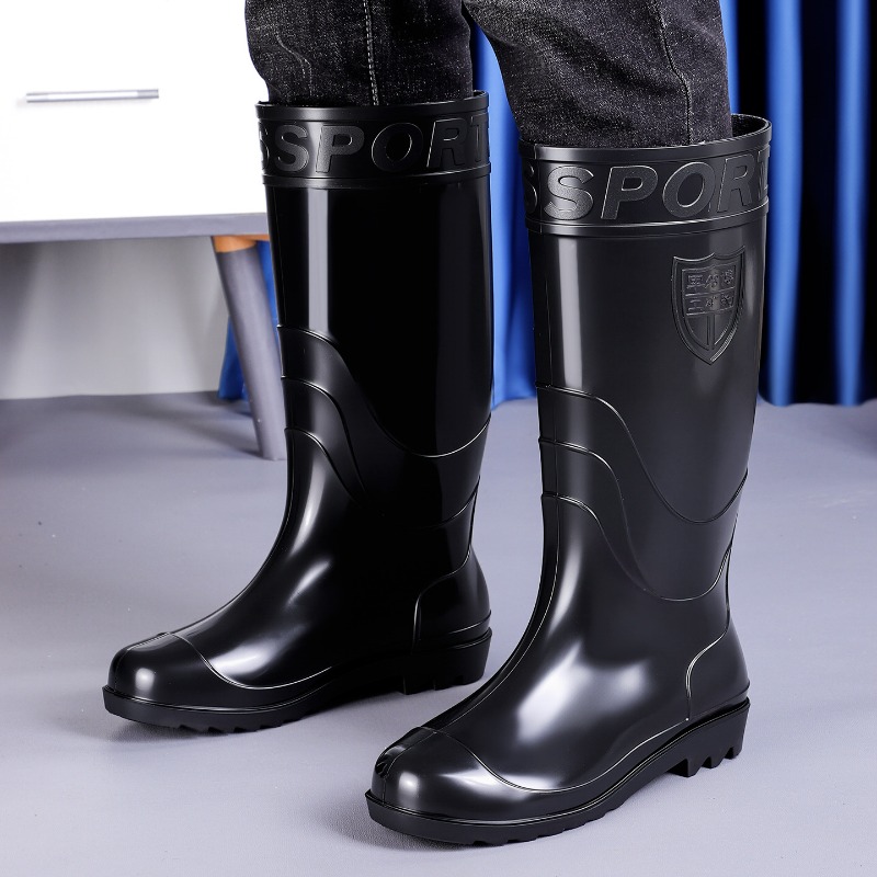 Men's Rain Boots Work High-Tub - Pipe Bending Spring 评论和价格