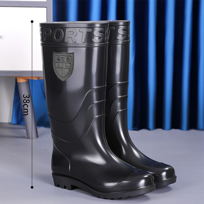 Men's Rain Boots Work High-Tub - Pipe Bending Spring 评论和价格
