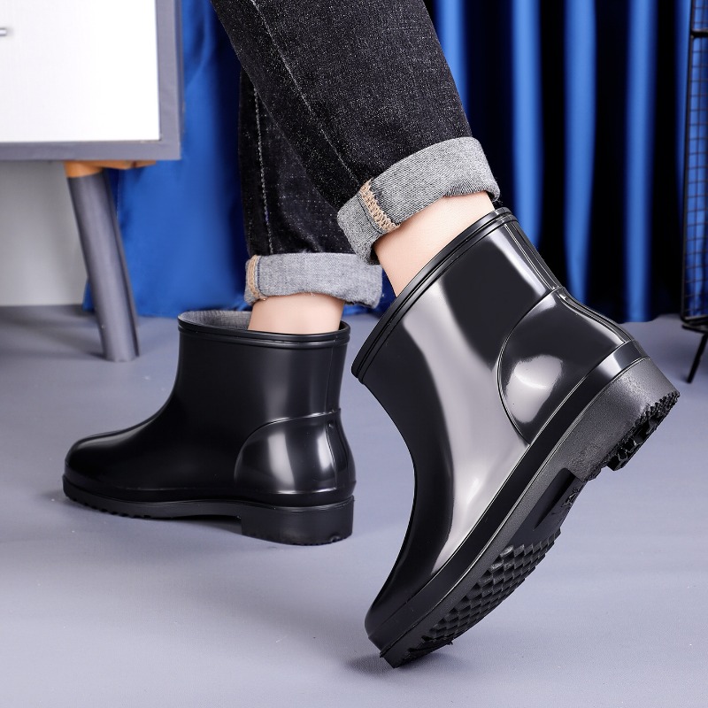 Men's Rain Boots Work High-Tub - Pipe Bending Spring 评论和价格
