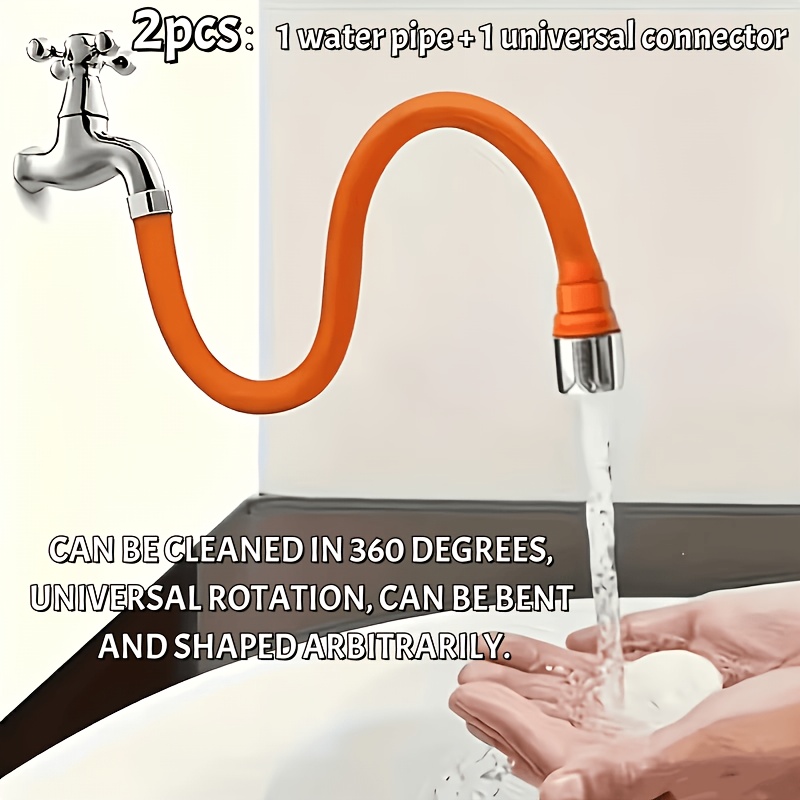 2-in-1 Foldable Faucet Extende - Flexible Hose Braided 评论和价格