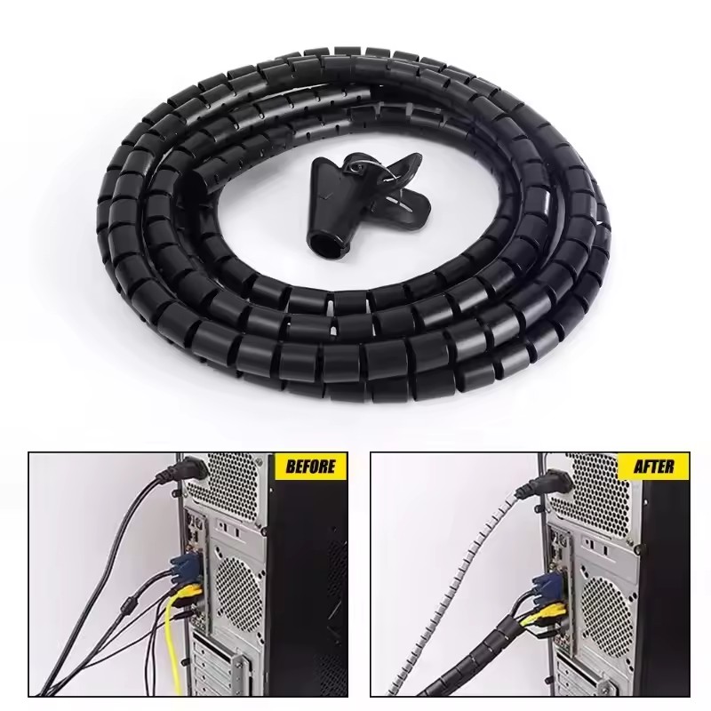 2M Flexible Spiral Cable Organ - Plastic Pipe Clip 评论和价格