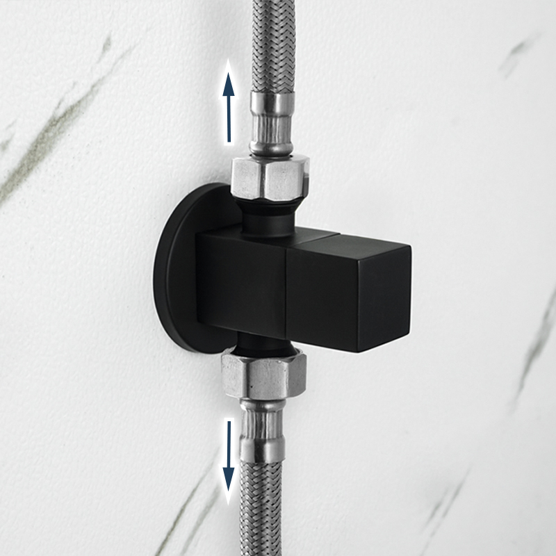Brass Angle Valve Chrome Black - Toilet Fill Valve 评论和价格